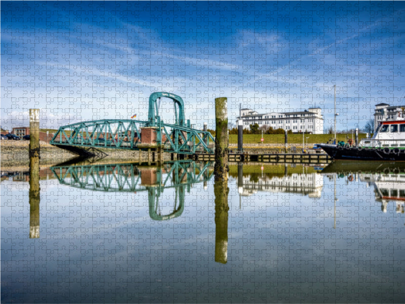 Spiegelung im Nassauhafen - CALVENDO Foto-Puzzle - calvendoverlag 39.99