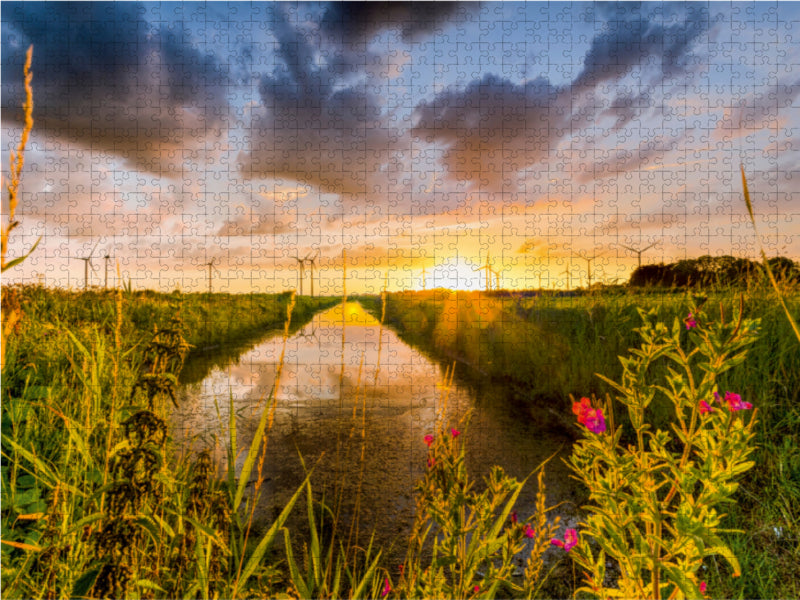 Sonnenuntergang in Utters - CALVENDO Foto-Puzzle - calvendoverlag 39.99