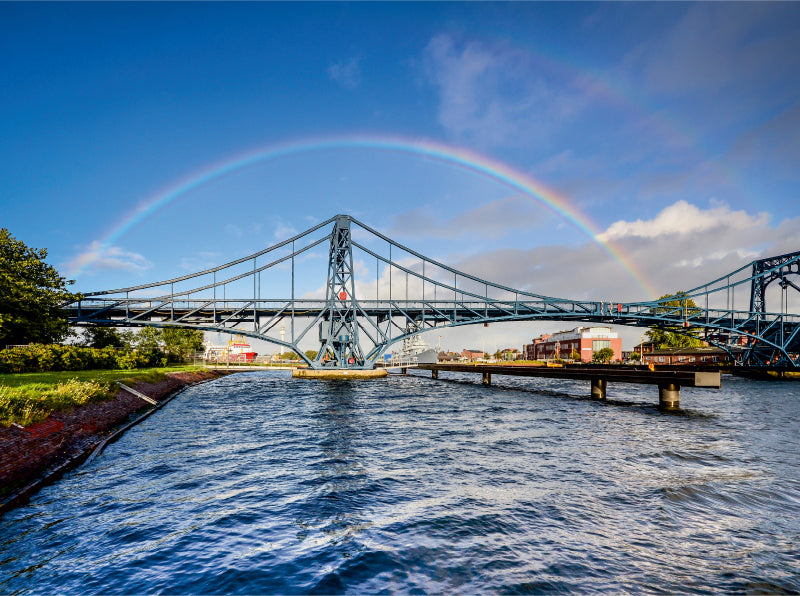 Kaiser-Wilhelm-Brücke mit Regenbogen - CALVENDO Foto-Puzzle - calvendoverlag 39.99