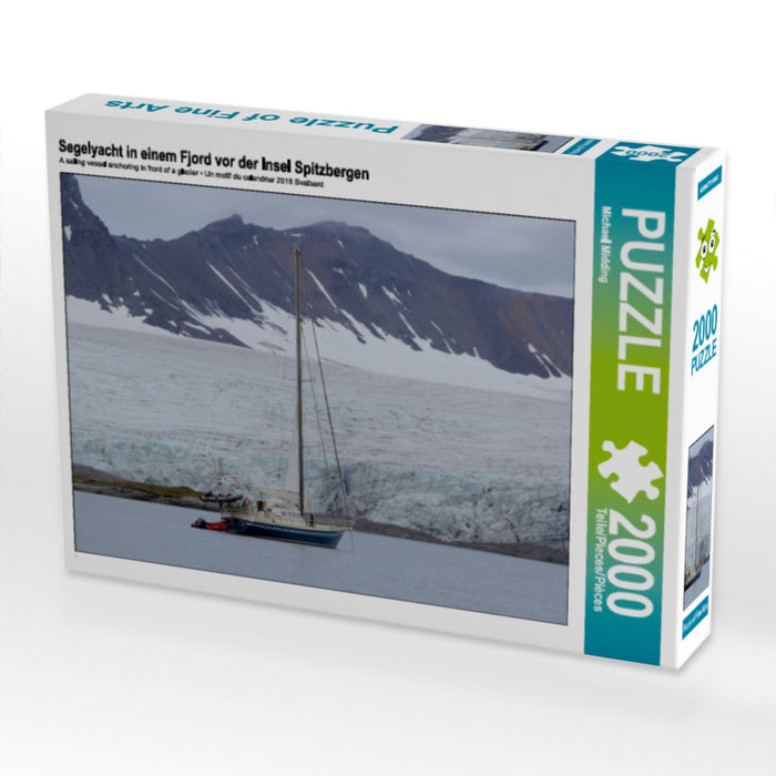 Segelyacht in einem Fjord vor der Insel Spitzbergen - CALVENDO Foto-Puzzle - calvendoverlag 39.99