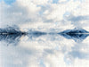 Spiegelung schneebedeckter Berge - CALVENDO Foto-Puzzle - calvendoverlag 39.99