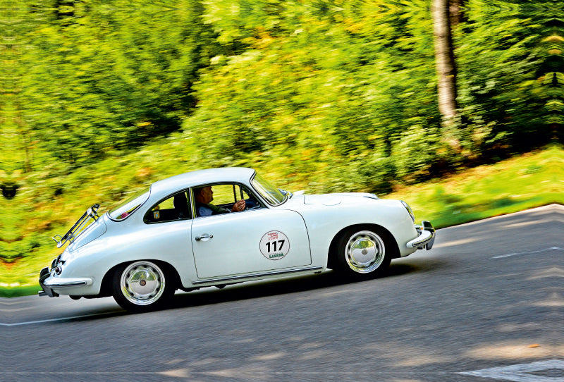 Premium Textil-Leinwand Premium Textil-Leinwand 120 cm x 80 cm quer Porsche 356 C - 1964