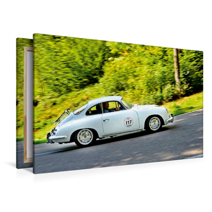 Premium Textil-Leinwand Premium Textil-Leinwand 120 cm x 80 cm quer Porsche 356 C - 1964