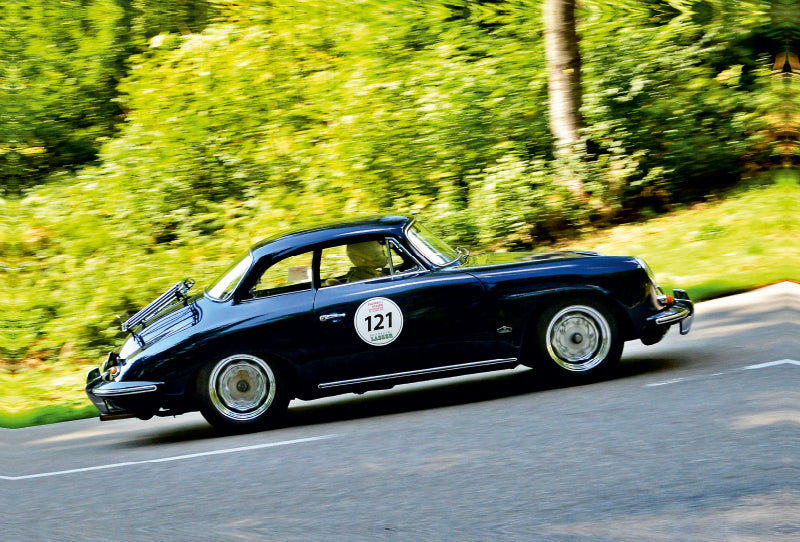 Premium Textil-Leinwand Premium Textil-Leinwand 120 cm x 80 cm quer Porsche 356 Karmann Hardtop - 1961
