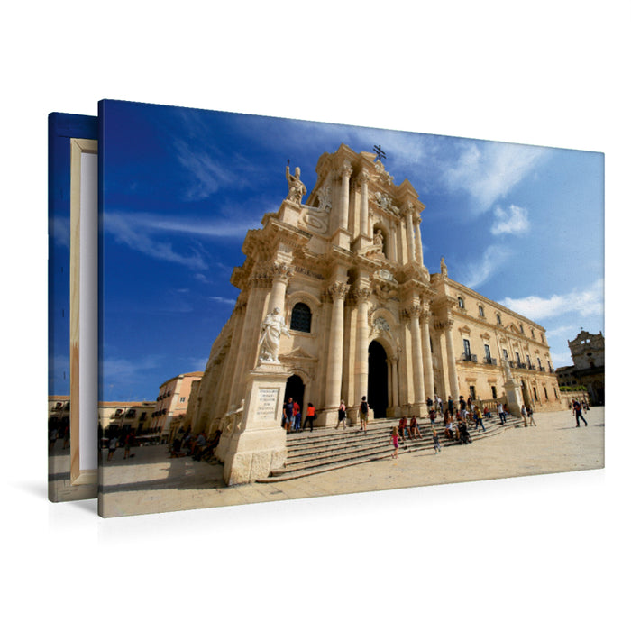 Premium Textil-Leinwand Premium Textil-Leinwand 120 cm x 80 cm quer Syracuse Cathedral