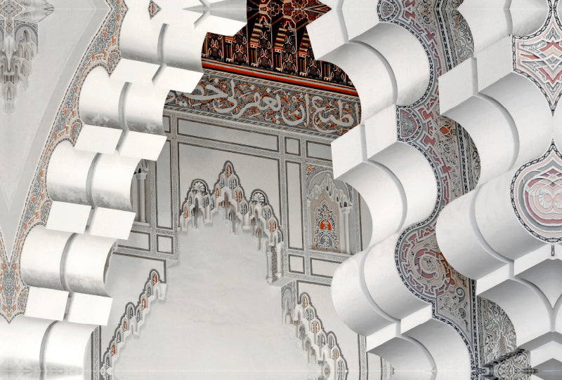 Toile textile haut de gamme Toile textile haut de gamme 120 cm x 80 cm de large Une image du calendrier artistique de la mosquée 