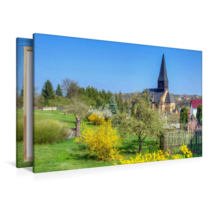 Premium Textil-Leinwand Premium Textil-Leinwand 120 cm x 80 cm quer An der Molmecker Kirche