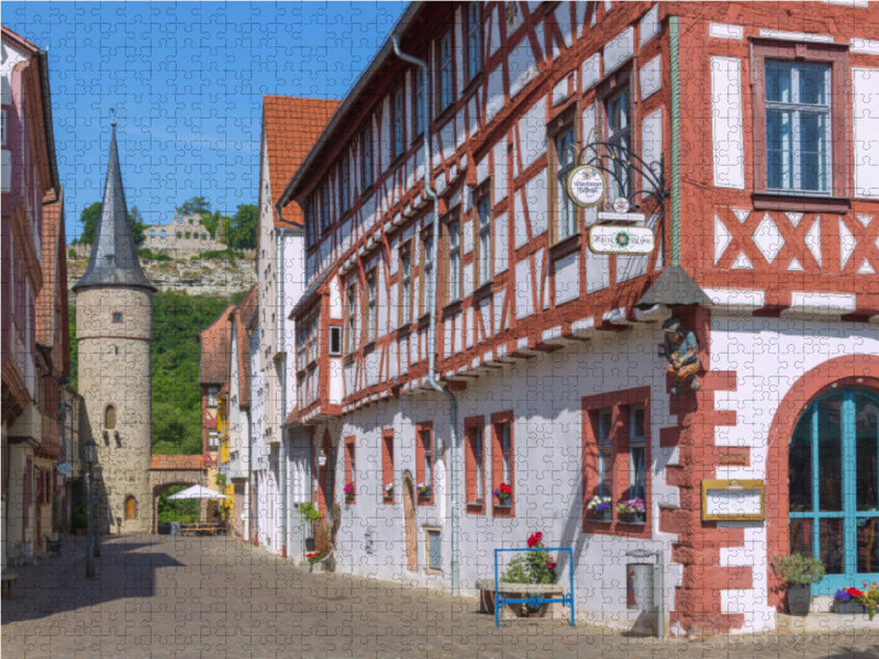 Fachwerkromantik in Karlstadt - CALVENDO Foto-Puzzle - calvendoverlag 29.99