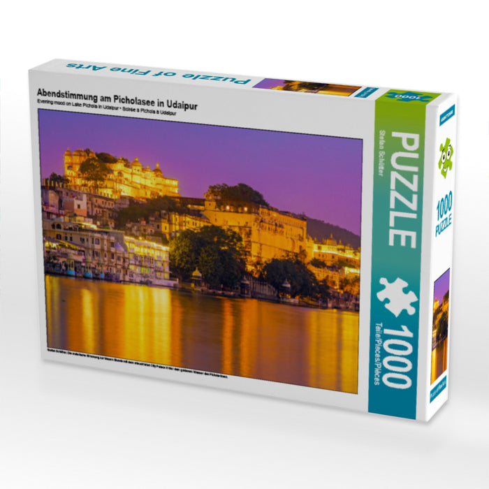 Abendstimmung am Picholasee in Udaipur - CALVENDO Foto-Puzzle - calvendoverlag 29.99