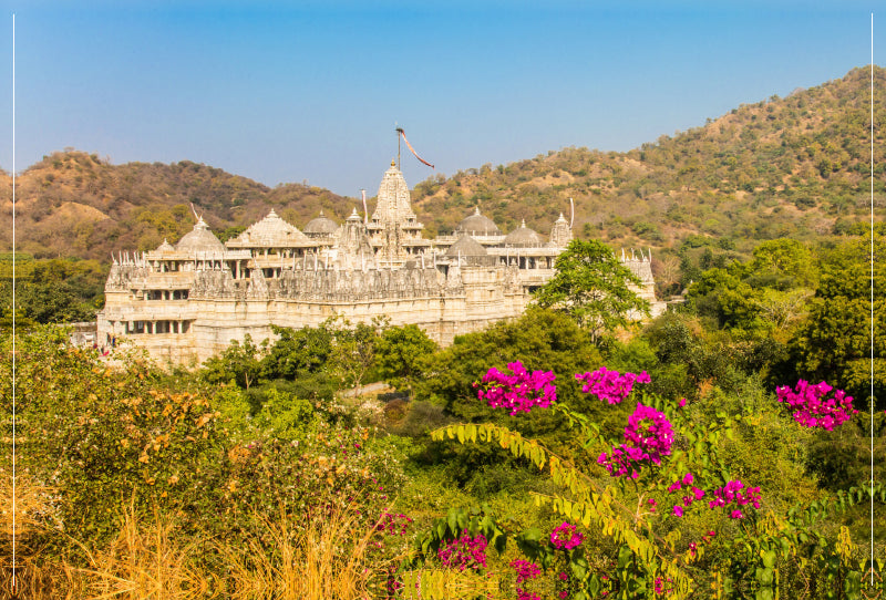 Toile textile premium Toile textile premium 120 cm x 80 cm paysage Le Temple Jain de Ranakpur 