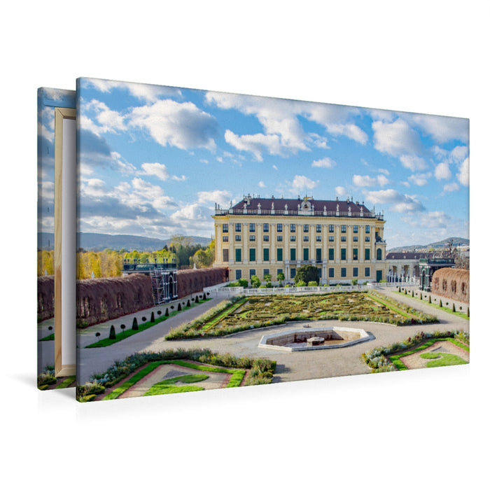 Premium Textil-Leinwand Premium Textil-Leinwand 120 cm x 80 cm quer Schloss Schönbrunn