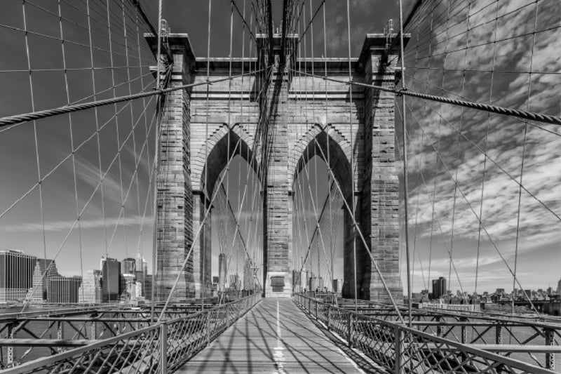 Premium Textil-Leinwand Premium Textil-Leinwand 120 cm x 80 cm quer NEW YORK CITY Brooklyn Bridge