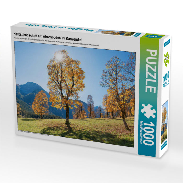 Herbstlandschaft am Ahornboden im Karwendel - CALVENDO Foto-Puzzle
