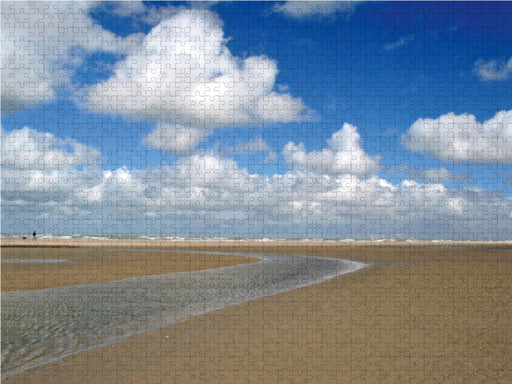 Nordseestrand mit Priel und Wolkenhimmel - CALVENDO Foto-Puzzle - calvendoverlag 29.99