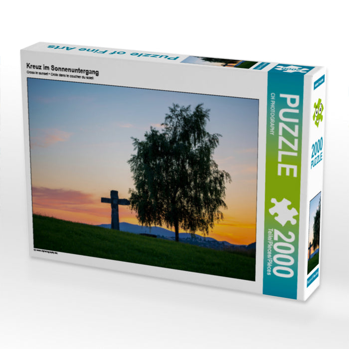 Kreuz im Sonnenuntergang - CALVENDO Foto-Puzzle - calvendoverlag 37.99