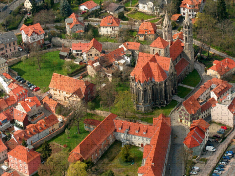 Ensemble: Liebfrauenkirche - Kloster - Prinzenhof - Papiermühle und Teile der alten Stadtmauer 2000 Teile Puzzle quer - CALVENDO Foto-Puzzle'