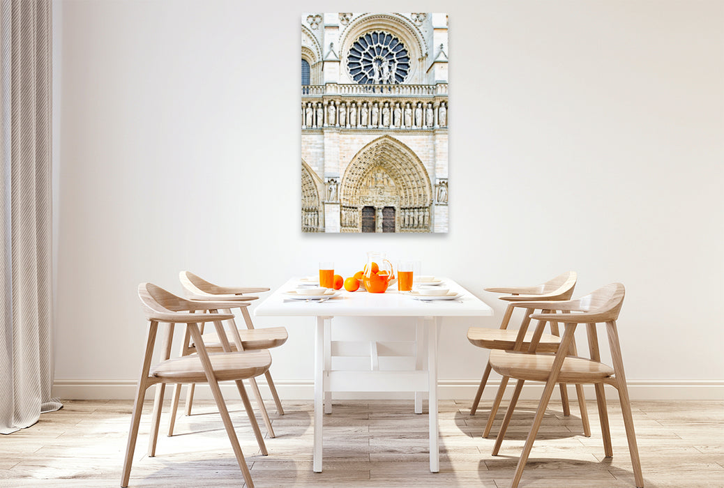 Premium Textil-Leinwand Premium Textil-Leinwand 80 cm x 120 cm  hoch Kathedrale Notre-Dame