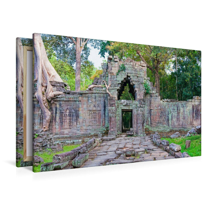 Premium Textil-Leinwand Premium Textil-Leinwand 120 cm x 80 cm quer Preah Khan Tempel, Angkor