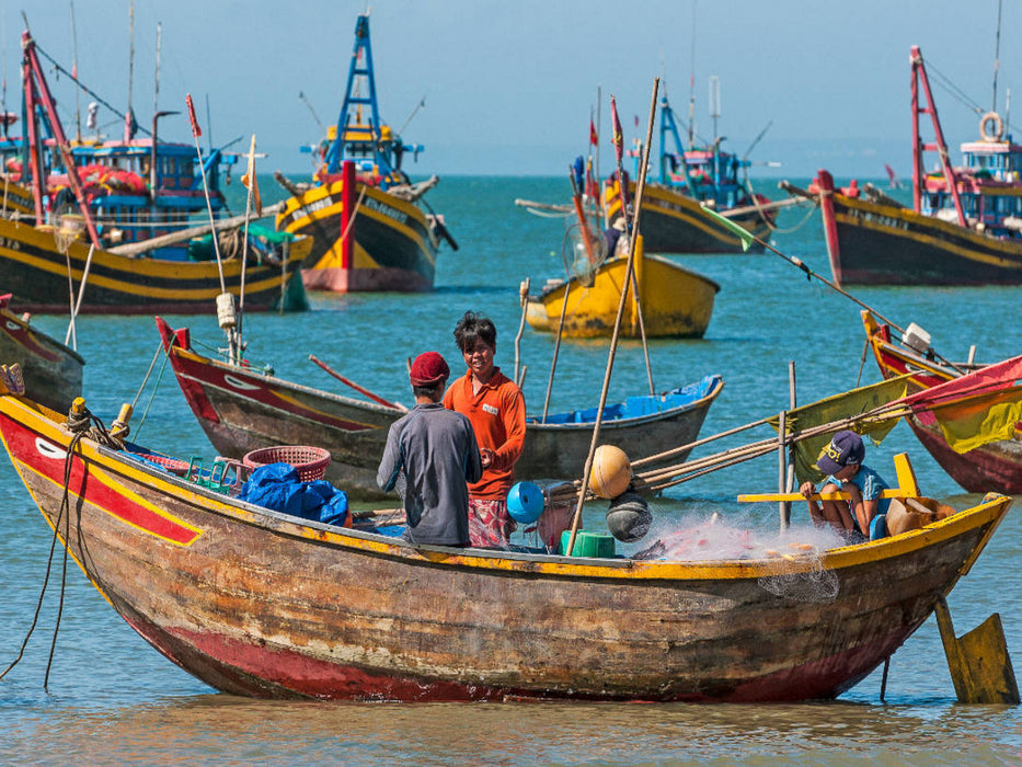Fischerhafen, Mui Ne, Vietnam - CALVENDO Foto-Puzzle