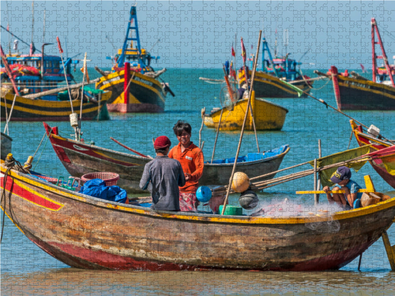 Fischerhafen, Mui Ne, Vietnam - CALVENDO Foto-Puzzle - calvendoverlag 29.99