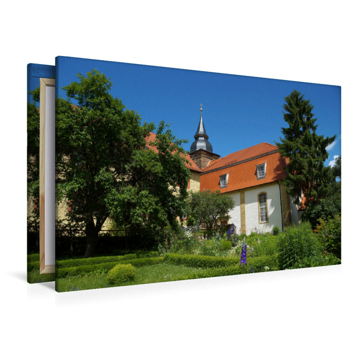 Premium Textil-Leinwand Premium Textil-Leinwand 120 cm x 80 cm quer Kloster Donndorf