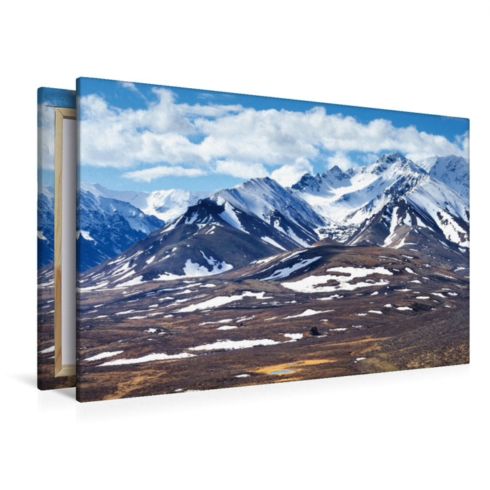 Premium Textil-Leinwand Premium Textil-Leinwand 120 cm x 80 cm quer Alaska Range, Denali National Park