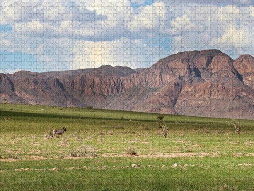 Namibia - Bergpanorama mit Bergzebras - CALVENDO Foto-Puzzle - calvendoverlag 39.99