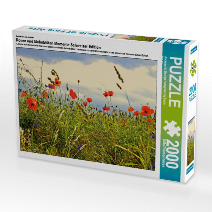 Rosen und Mohnblüten Momente Schweizer Edition - CALVENDO Foto-Puzzle - calvendoverlag 29.99