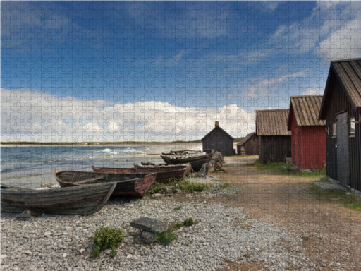 Fischerhütten auf Gotland, Farö - CALVENDO Foto-Puzzle - calvendoverlag 39.99
