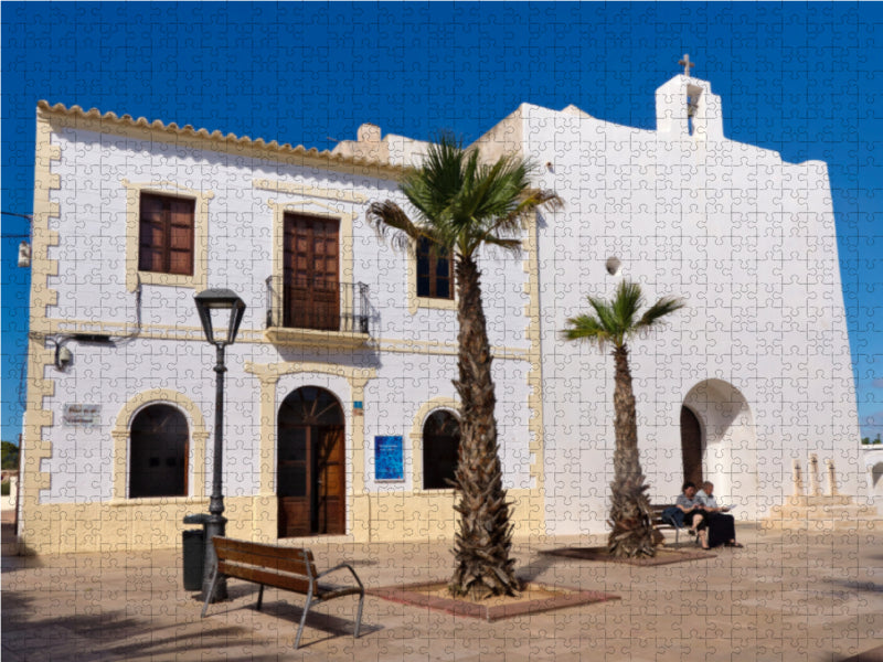 Kirche Sant Francesc Xavier - Sant Francesc de Formentera - CALVENDO Foto-Puzzle - calvendoverlag 39.99