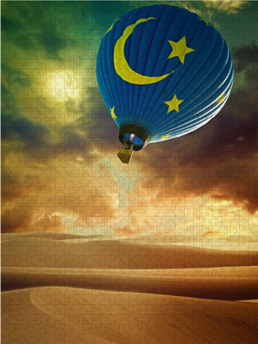 Heißluftballon in der Wüste - CALVENDO Foto-Puzzle - calvendoverlag 39.99