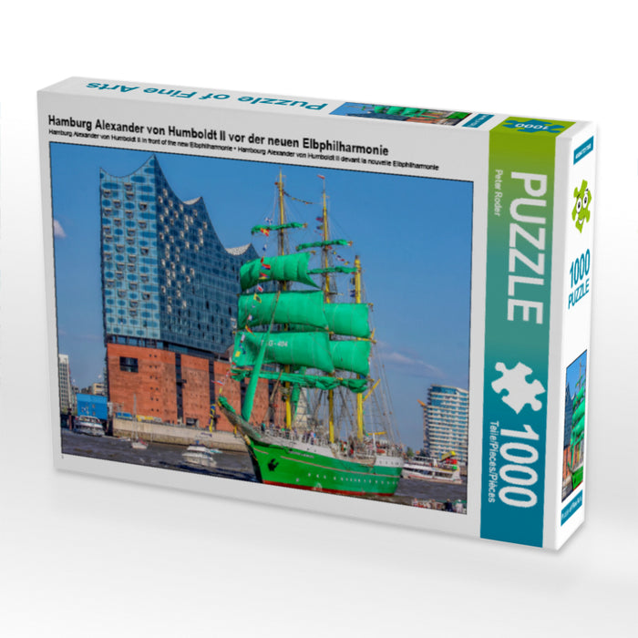 Hamburg Alexander von Humboldt II vor der neuen Elbphilharmonie - CALVENDO Foto-Puzzle - calvendoverlag 29.99