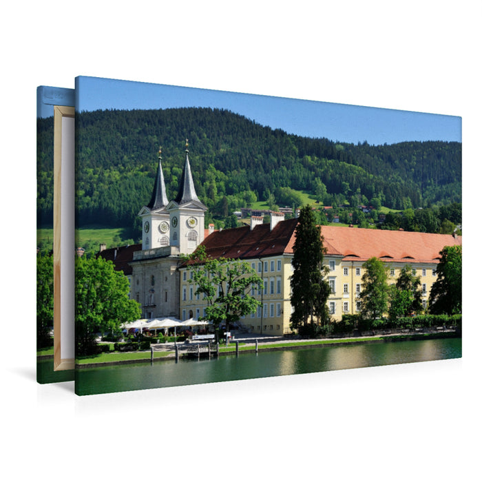 Toile textile haut de gamme Toile textile haut de gamme 120 cm x 80 cm paysage Château de Tegernsee 