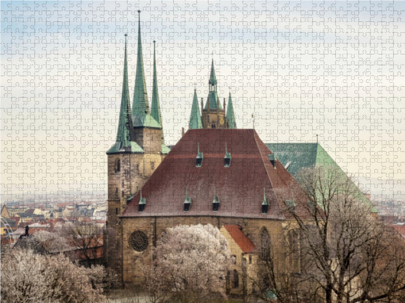 Erfurt. Severi-Kirche und Dom St. Marien. - CALVENDO Foto-Puzzle - calvendoverlag 29.99