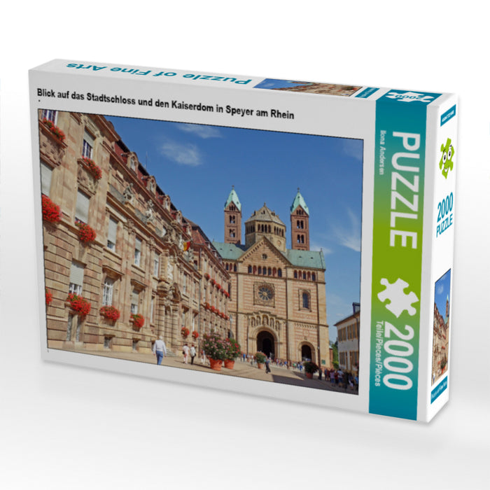 Blick auf das Stadtschloss und den Kaiserdom in Speyer am Rhein - CALVENDO Foto-Puzzle - calvendoverlag 29.99