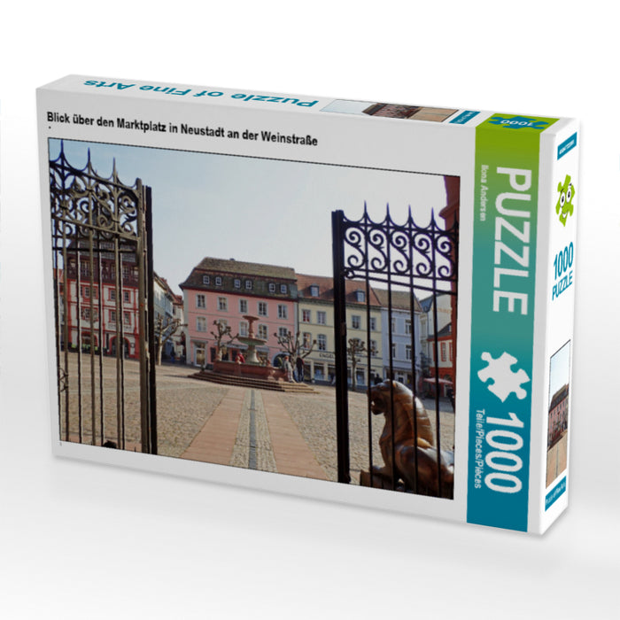 Blick über den Marktplatz in Neustadt an der Weinstraße - CALVENDO Foto-Puzzle - calvendoverlag 29.99