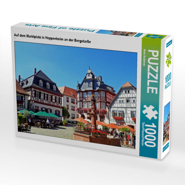 Auf dem Marktplatz in Heppenheim an der Bergstarße - CALVENDO Foto-Puzzle - calvendoverlag 29.99