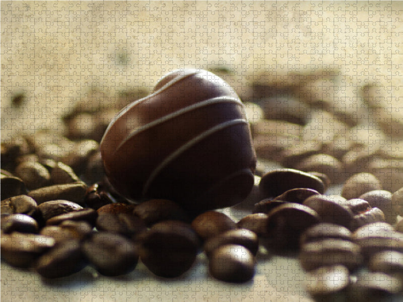 Schokolade mit Kaffeebohnen - CALVENDO Foto-Puzzle - calvendoverlag 39.99