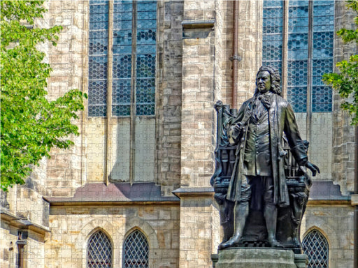 Leipzig Bach-Denkmal bei der Thomaskirche - CALVENDO Foto-Puzzle - calvendoverlag 29.99