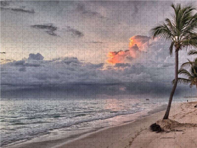 Palmenstrand in der Karibik - CALVENDO Foto-Puzzle - calvendoverlag 29.99