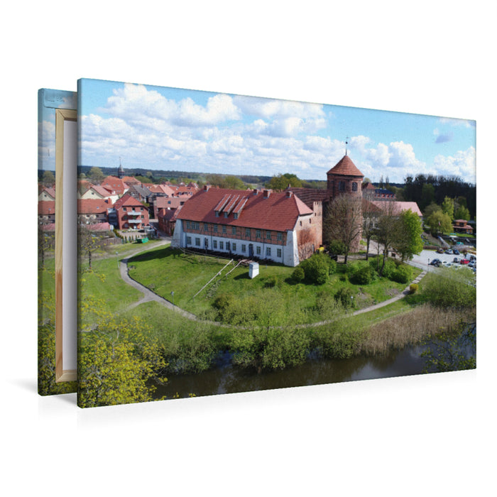Toile textile haut de gamme Toile textile haut de gamme 120 cm x 80 cm paysage Alte Burg Neustadt-Glewe 