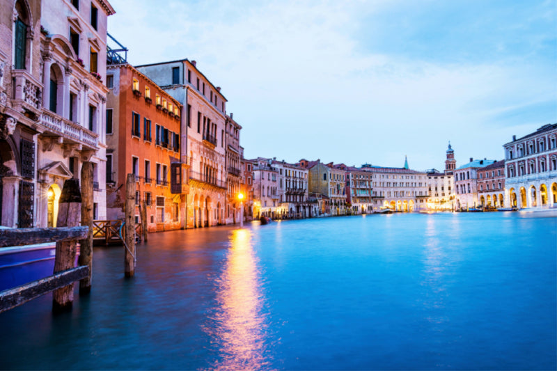 Toile textile premium Toile textile premium 120 cm x 80 cm paysage Venise - ambiance soirée sur le Grand Canal 