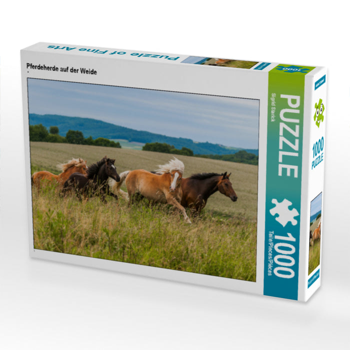 Pferdeherde auf der Weide - CALVENDO Foto-Puzzle - calvendoverlag 29.99