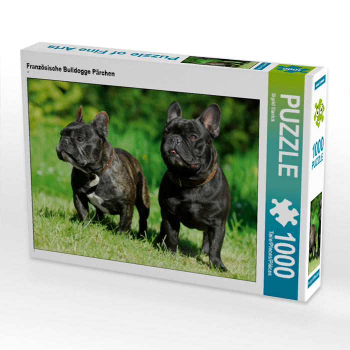 Französische Bulldogge Pärchen - CALVENDO Foto-Puzzle - calvendoverlag 29.99