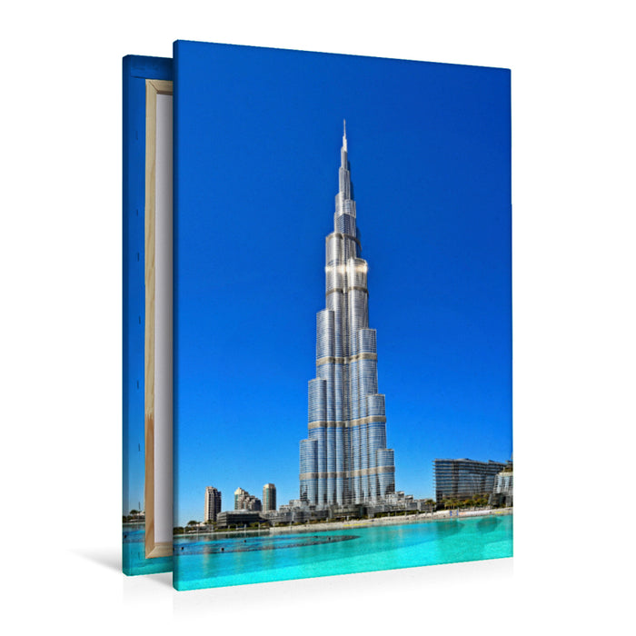Premium Textil-Leinwand Premium Textil-Leinwand 80 cm x 120 cm  hoch Burj Khalifa