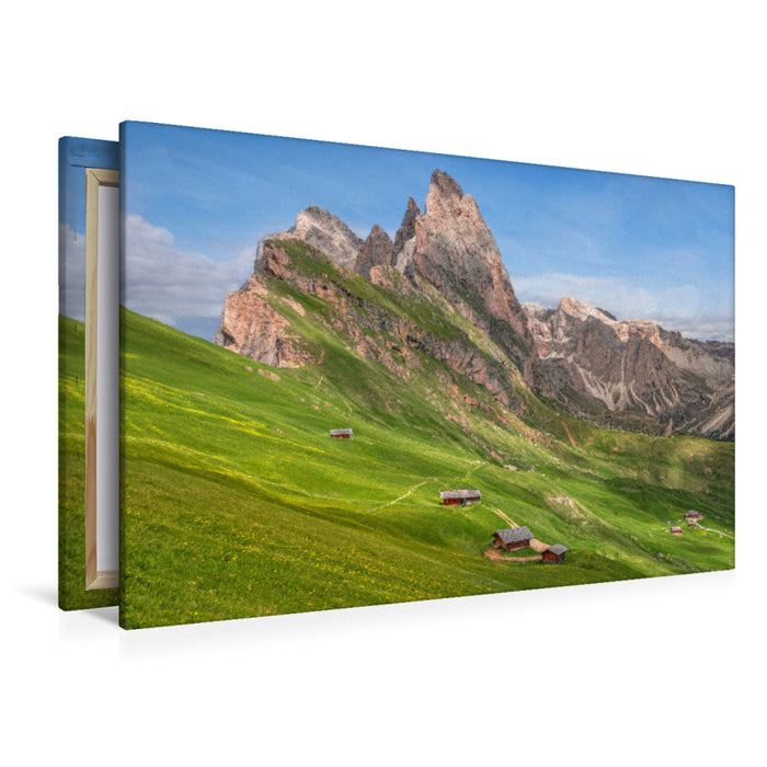 Premium Textil-Leinwand Premium Textil-Leinwand 120 cm x 80 cm quer Ein Motiv aus dem Kalender Dolomiten, Alpenparadies im Norden Italiens