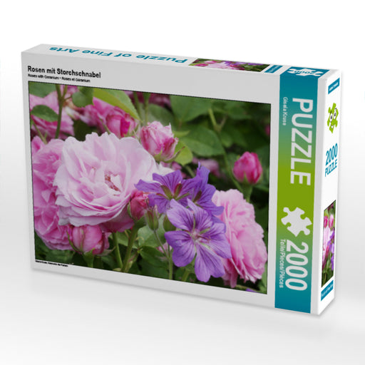 Rosen mit Storchschnabel - CALVENDO Foto-Puzzle - calvendoverlag 29.99