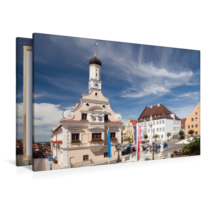 Premium Textil-Leinwand Premium Textil-Leinwand 120 cm x 80 cm quer Rathausplatz