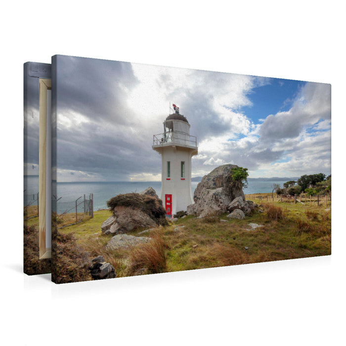 Premium Textil-Leinwand Premium Textil-Leinwand 90 cm x 60 cm quer Baring Head Lighthouse