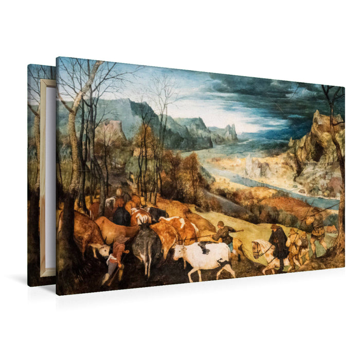Premium Textil-Leinwand Premium Textil-Leinwand 120 cm x 80 cm quer Heimkehr der Herde (Herbst) - 1565